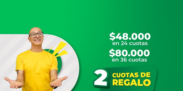 Promo 2 Cuotas de Regalo + Mochila